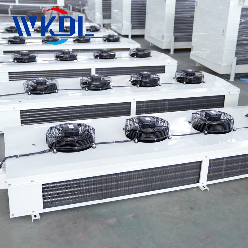 Food production workshop double outlet air cooler stainless steel fin aluminum tube