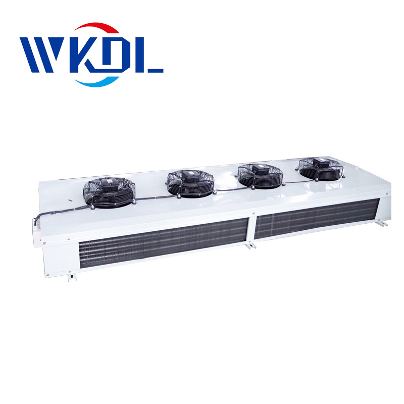 Suspended ceiling double outlet air cooler for fresh-keeping refrigerated storage