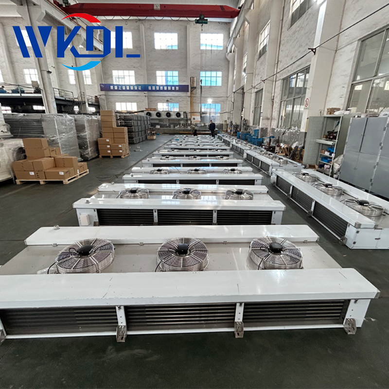 Used for beverage factory cold storage double outlet ceiling air cooler