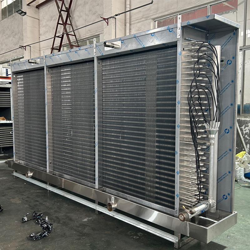 Side blowing quick freezing air cooler for corn preservation warehouse