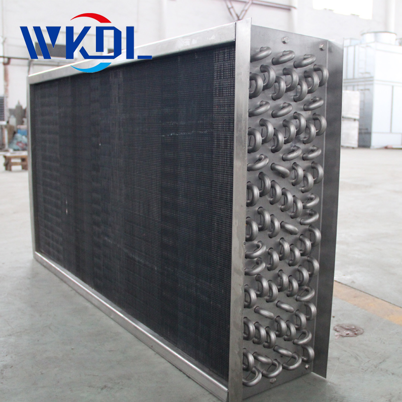 Stainless steel tubes and aluminum finned coil heat exchangers for quick freezing machines of fruits and vegetables