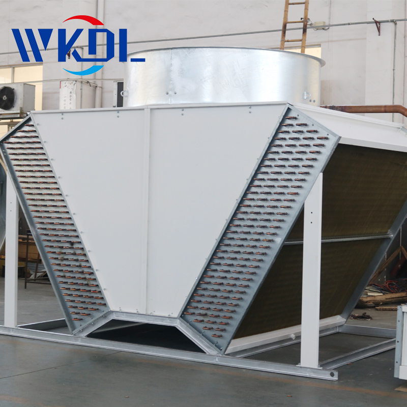 Carbon dioxide gas cooler used for stainless steel V-shaped dry cooler in data centers