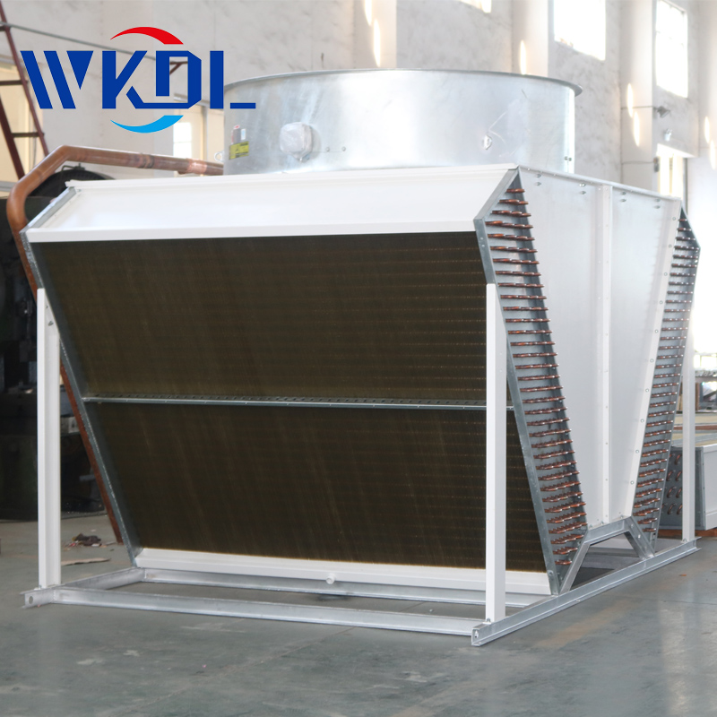 Carbon dioxide gas cooler used for stainless steel V-shaped dry cooler in data centers