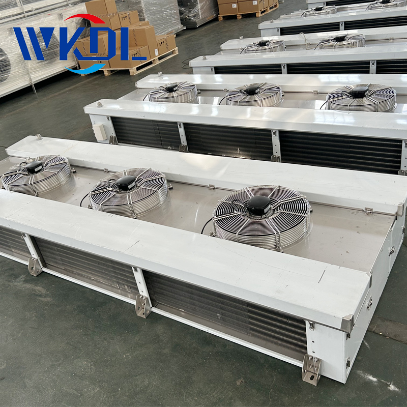 Used for beverage factory cold storage double outlet ceiling air cooler